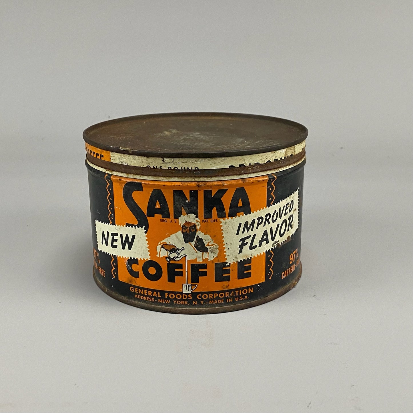 Orange Coffee Tin