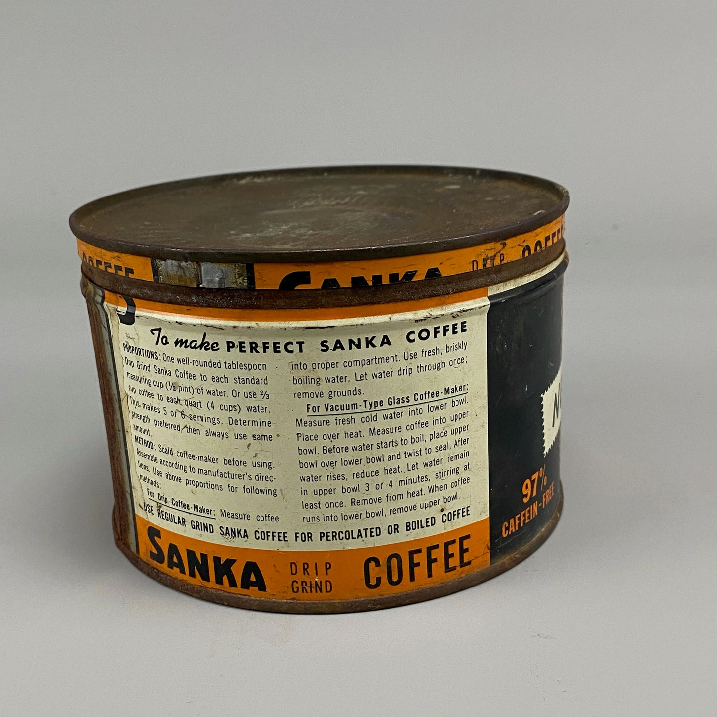 Orange Coffee Tin