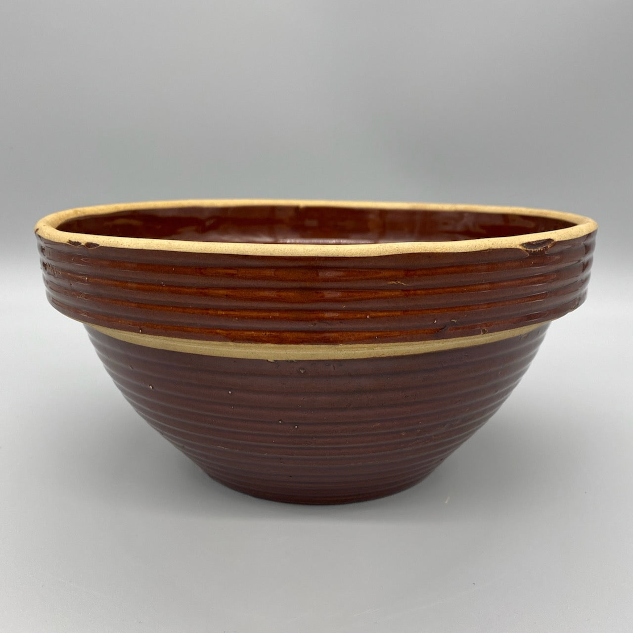 Ribbed Western Stoneware Bowl