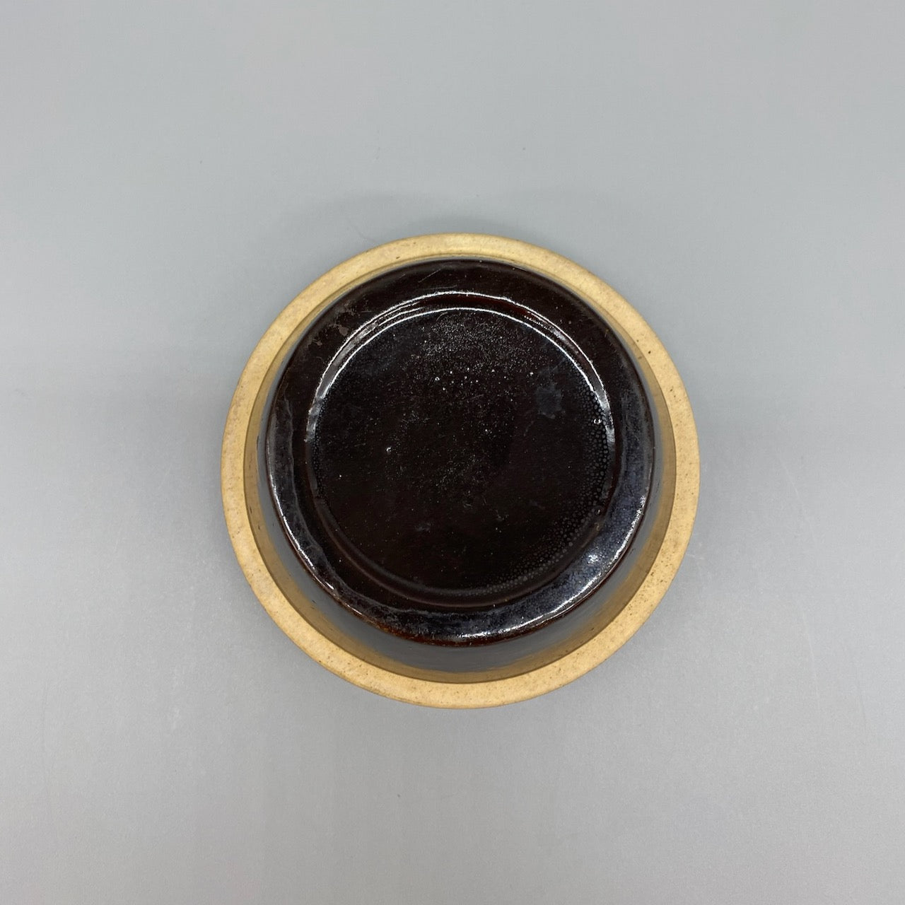 Small Dark Brown Stoneware Bowl